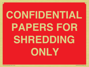 CONFIDENTIAL PAPERS FOR SHREDDING ONLY